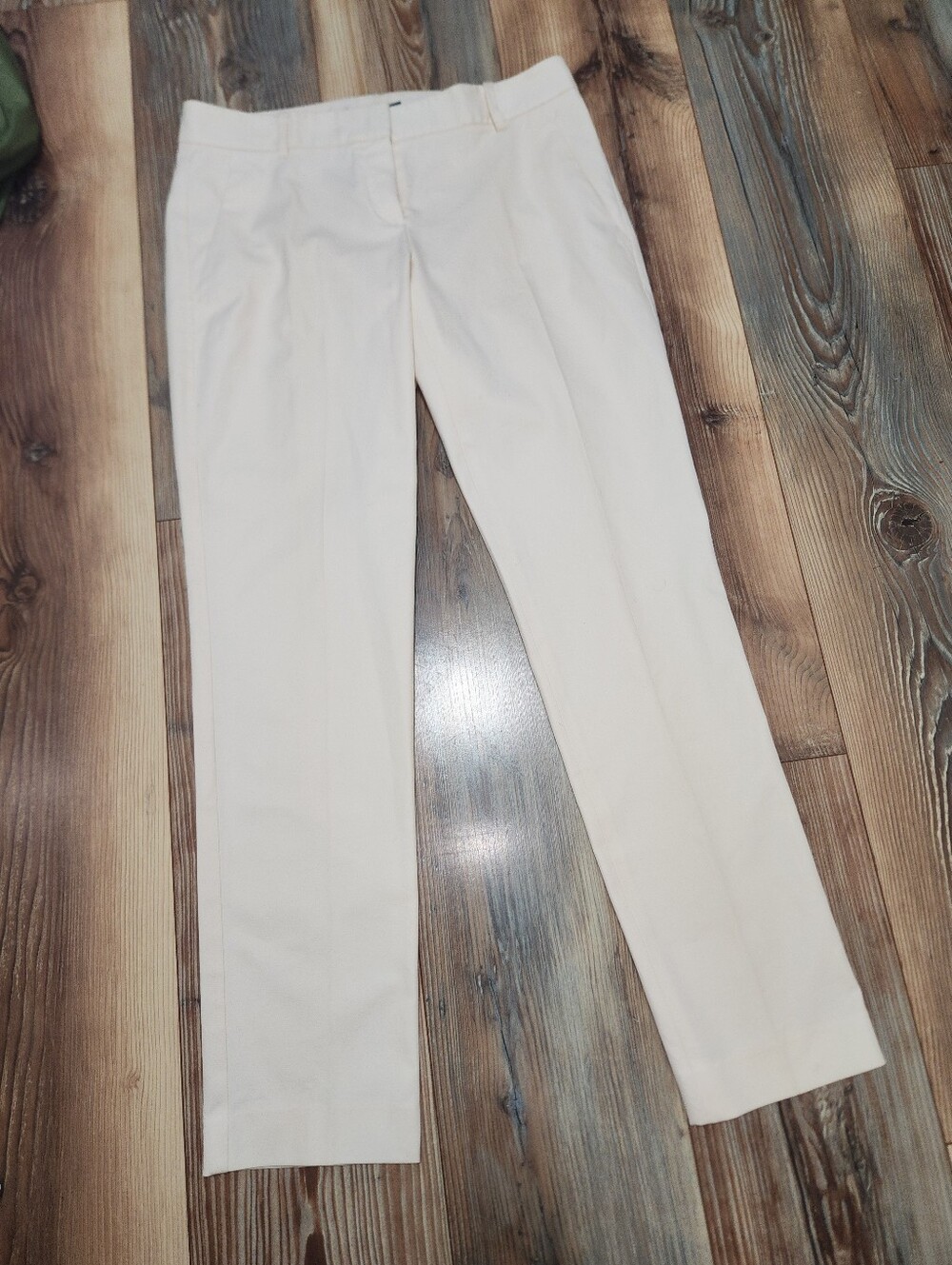 Theory Cream Straight-Leg Dress Trousers Sizeb6
